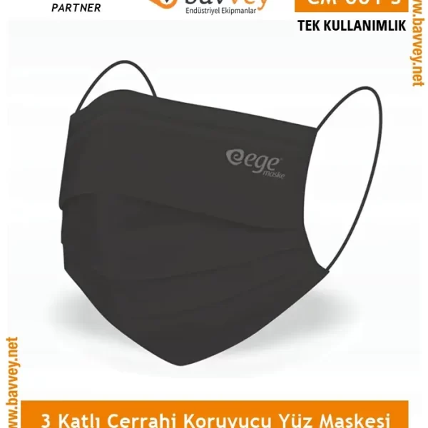 Tek Kullanımlık 3 Katlı Cerrahi Koruyucu Yüz Maskesi (CM-001 S)
