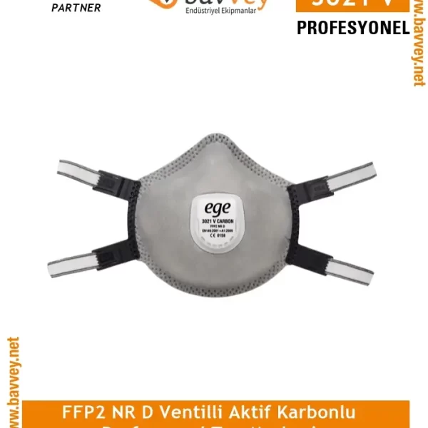 FFP2 NR D Aktif Karbonlu Profesyonel Ventilli Toz Maskesi-(3021 V)